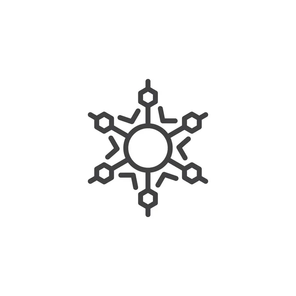 Icono Del Contorno Del Copo Nieve Signo Estilo Lineal Para — Vector de stock