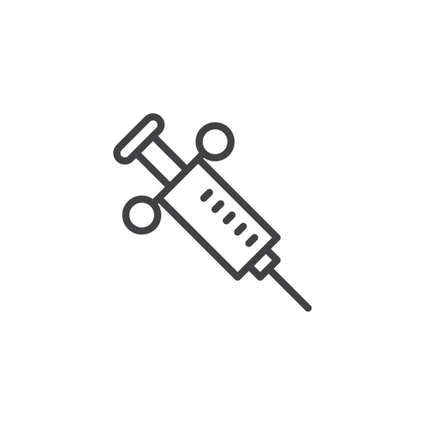 Injectie naald overzicht pictogram — Stockvector