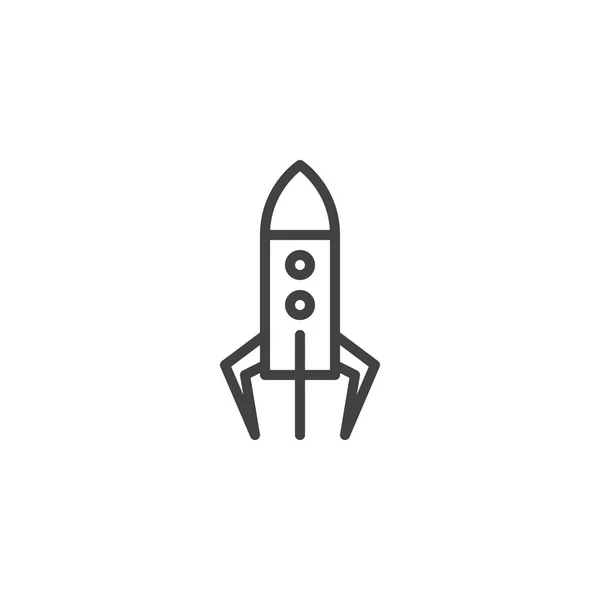 Raket overzicht pictogram — Stockvector