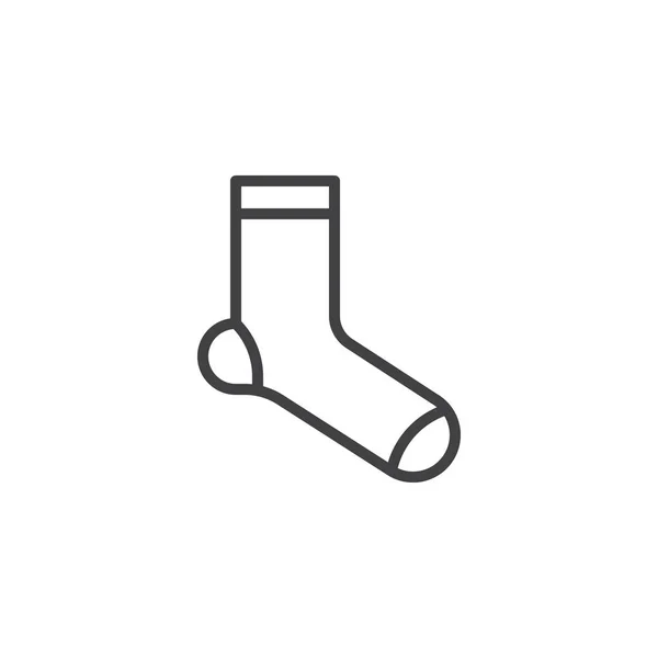 Çorap anahat simgesini — Stok Vektör