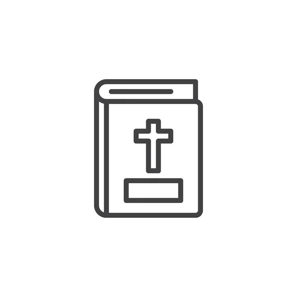 Bibliai Könyv Szerkezeti Ikon Lineáris Stílus Jel Mobil Koncepció Web — Stock Vector