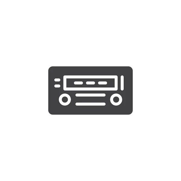 Coche icono vector de radio — Vector de stock