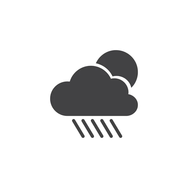 Bulut yağmur ve güneş vektör simgesi — Stok Vektör