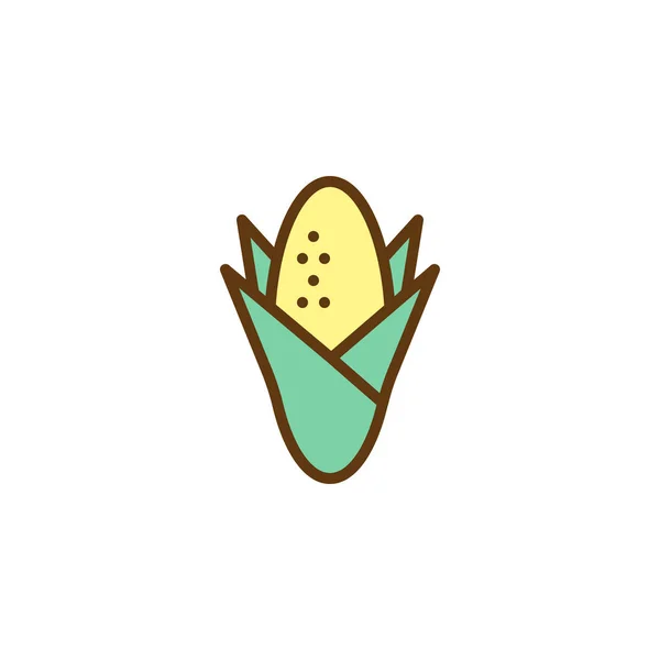Espigas de milho preenchido ícone esboço —  Vetores de Stock