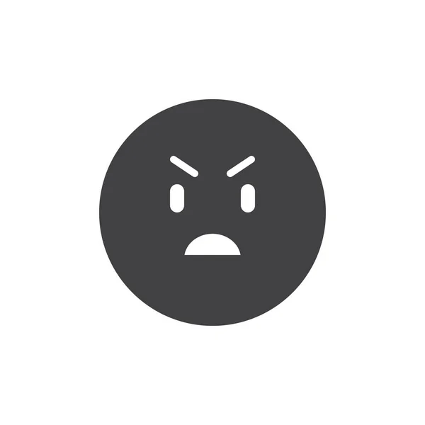 Ícone de vetor emoticon irritado — Vetor de Stock