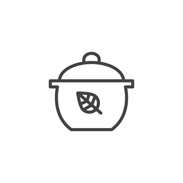 Icono Del Esquema Alimentos Orgánicos Signo Estilo Lineal Para Concepto — Vector de stock