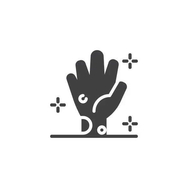 Значок Вектора Руки Зомби Заполненный Плоский Знак Мобильной Концепции Веб — стоковый вектор