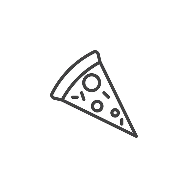 Значок Контура Ломтика Пиццы Знак Стиля Мобильной Концепции Веб Дизайна — стоковый вектор