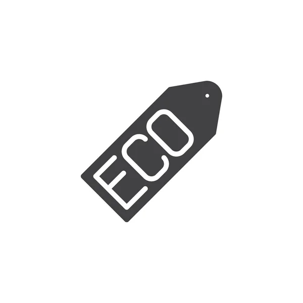 Ícone de vetor Eco tag — Vetor de Stock