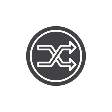 Shuffle müzik oyuncu düğme vektör simgesi