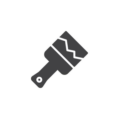 Boya fırça vektör simgesi. Mobil kavramı ve web tasarım için düz işareti dolu. Araçları basit katı simgesi. Sembol, logo illüstrasyon süsleyin. Piksel mükemmel vektör grafikleri