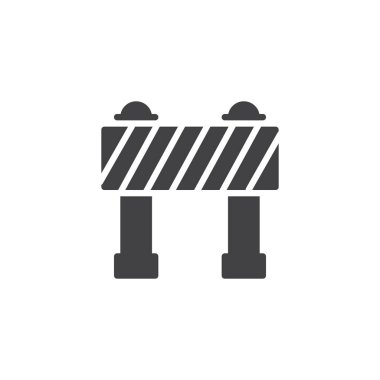 Bariyer vektör simgesi. Mobil kavramı ve web tasarım için düz işareti dolu. Güvenlik, engel basit katı simgesi. Sembol, logo illüstrasyon. Piksel mükemmel vektör grafikleri