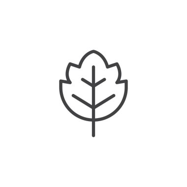 Ağaç yaprak anahat simgesini