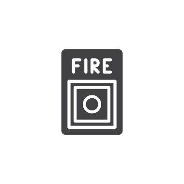 Yangın düğme vektör simgesi
