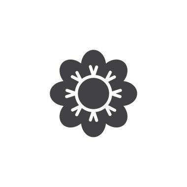 güzel çiçek vektör simgesi