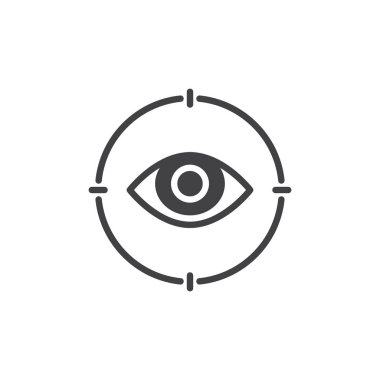Göz hedef vektör simgesi