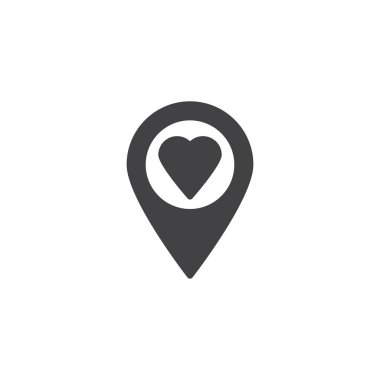 Kalp PIN vektör simgesi