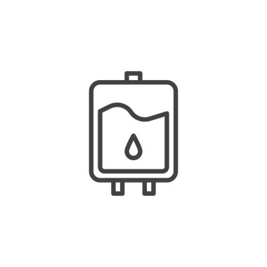 kan torbası anahat simgesini