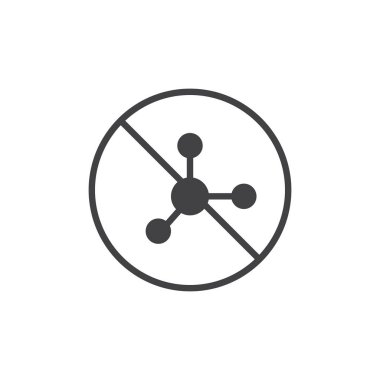 Nitrat ücretsiz Gıda etiketi vektör simgesi. Mobil kavramı ve web tasarım için düz işareti dolu. Katı simgesi. Hiçbir kimyasal madde sembolü, logo illüstrasyon. Piksel mükemmel vektör grafikleri