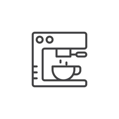 Kahve makinesi ana hatları simgesi