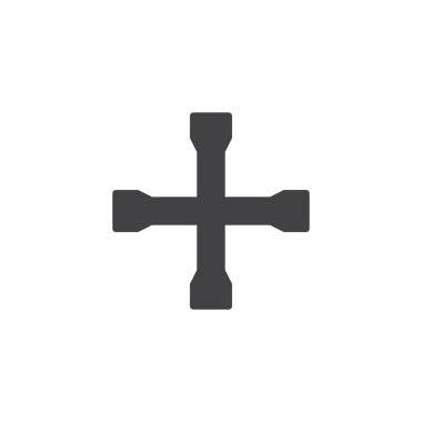 Tekerlek anahtar vektör simgesine