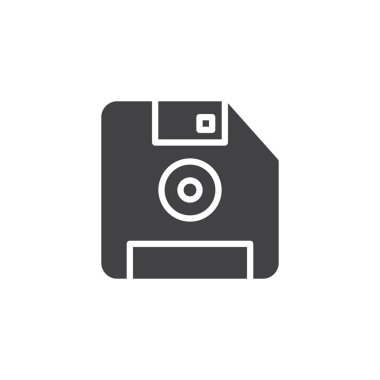 Disket vektör simgesi. Mobil kavramı ve web tasarım için düz işareti dolu. Disket basit katı simgesi. Sembol, logo illüstrasyon. Piksel mükemmel vektör grafikleri