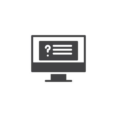 Online soru vektör simgesi