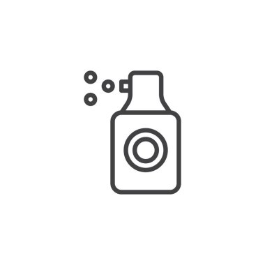Boya sprey aracı anahat simgesi. Mobil kavramı ve web tasarım için doğrusal stili işaret. Sprey boyama satırı vektör simgesi. Sembol, logo illüstrasyon. Piksel mükemmel vektör grafikleri