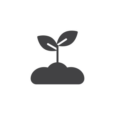 Bitki toprak vektör simgesi