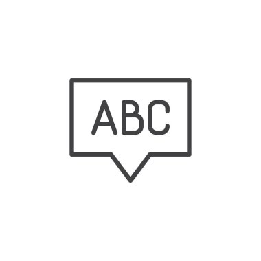 ABC konuşma anahat simgesini