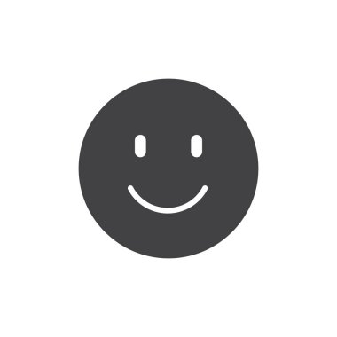 Mutlu yüz emoji vektör simgesi