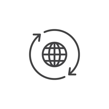Dünya çapında anahat simgesini