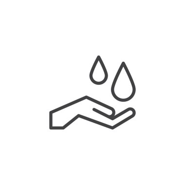 El ve kan damlaları anahat simgesini