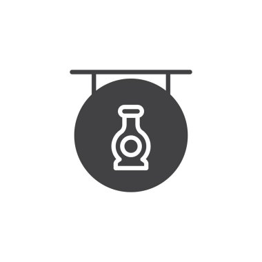 Müze Galeri tabela vektör simgesi. Mobil kavramı ve web tasarım için düz işareti dolu. basit katı simgesi. Sembol, logo illüstrasyon. Piksel mükemmel vektör grafikleri