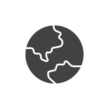 Dünya gezegeni vektör simgesi