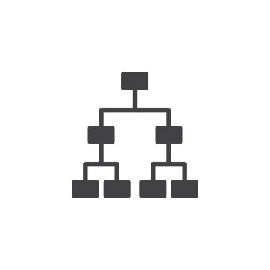 hiyerarşik yapı vektörü simgesi