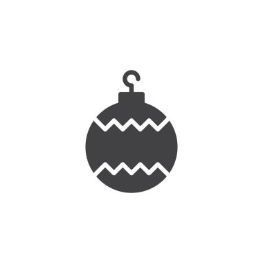 Noel süsleme top vektör simgesi