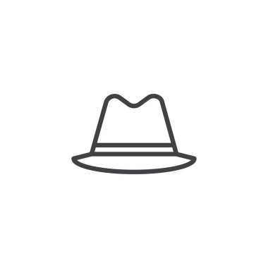 Melon şapka anahat simgesini