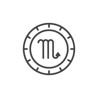 Akrep burç anahat simgesini