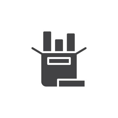 Tebeşirler kutusu vektör simgesi