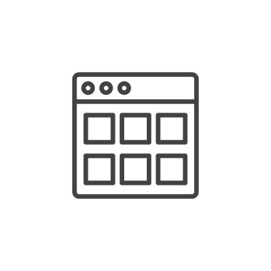 Web sitesi modülleri anahat simgesini