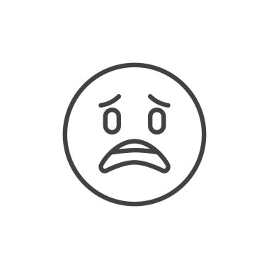 Üzgün ifade anahat simgesini