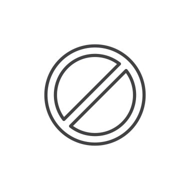 Anahat simgesini rahatsız etmeyin yapmak. Mobil kavramı ve web tasarım için doğrusal stili işaret. Daire satırı vektör simgesi geçti. Sembol, logo illüstrasyon. Piksel mükemmel vektör grafikleri