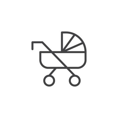 Bebek arabası anahat simgesini