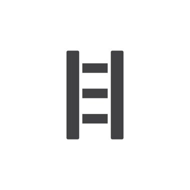 Merdiven vektör simgesi. Mobil kavramı ve web tasarım için düz işareti dolu. merdiven basit katı simgesi. Sembol, logo illüstrasyon. Piksel mükemmel vektör grafikleri