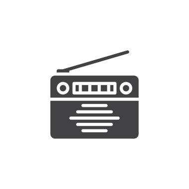 Eski radyo vektör simgesi