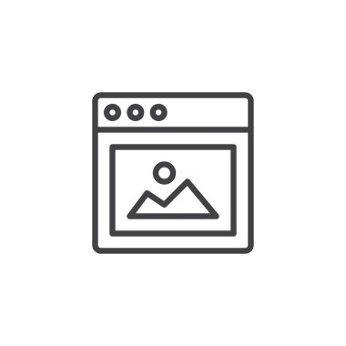 Web sitesi resim anahat simgesi