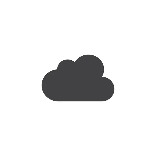 Cloud Computing Vector Icon Signo Plano Lleno Para Concepto Móvil — Archivo Imágenes Vectoriales