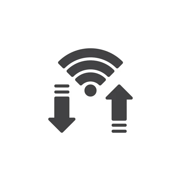 Icône Vectorielle Signal Wifi Panneau Plat Rempli Pour Concept Mobile — Image vectorielle