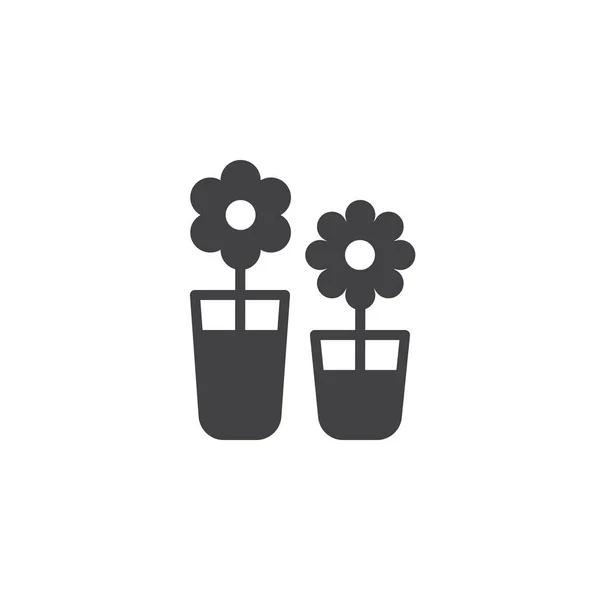 Λουλούδια σε μια εικόνα vector γυαλί — Διανυσματικό Αρχείο